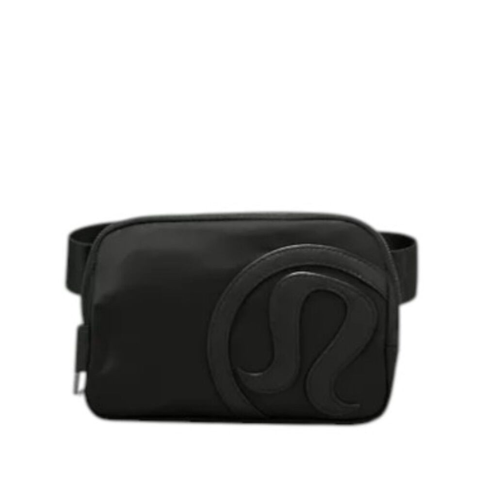 Lululemon Everywhere Belt Bag 1L Black Leather Logo